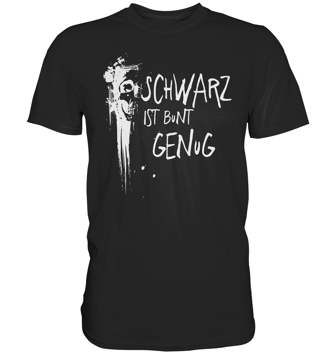 Schwarz ist bunt genug. Skull - Organic T-Shirt
