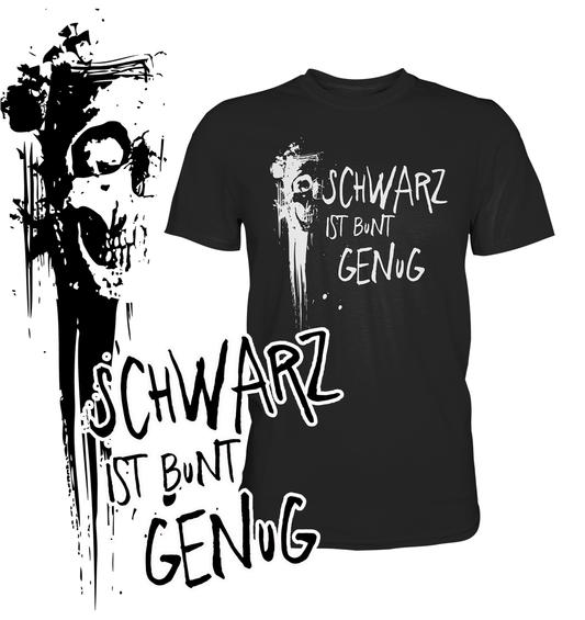 Schwarz ist bunt genug. Skull - Organic T-Shirt