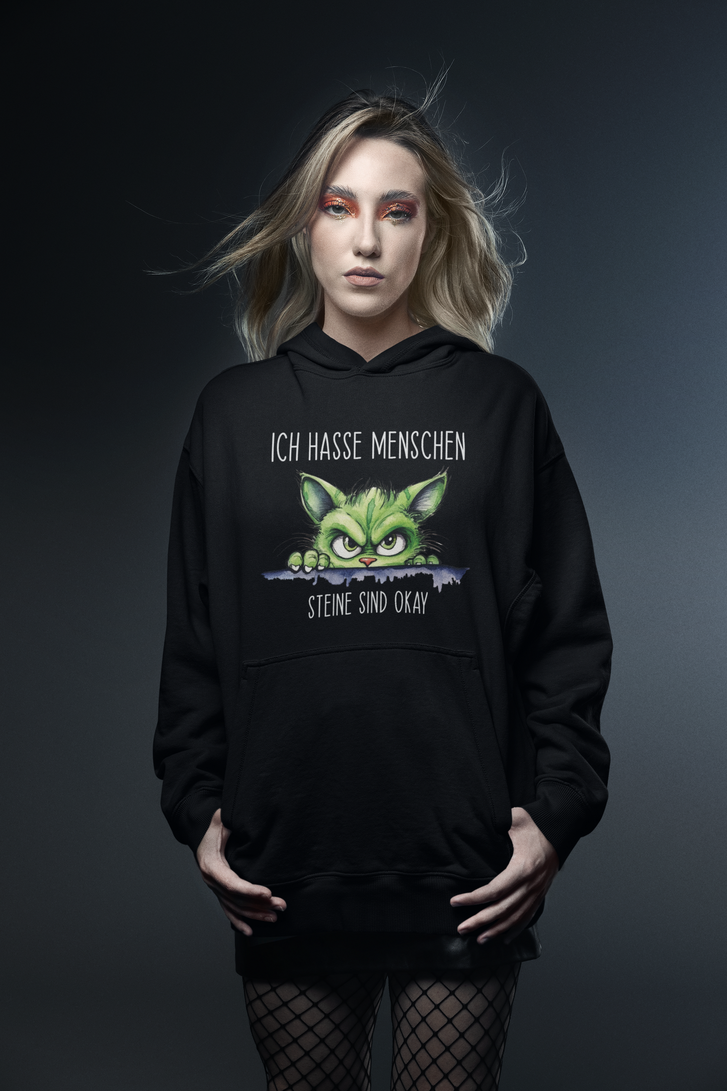 Ich hasse Menschen. Steine sind okay - Unisex Hoodie