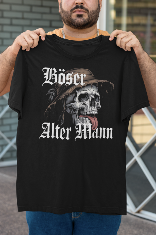 Böser alter Mann. Skull - Organic Shirt