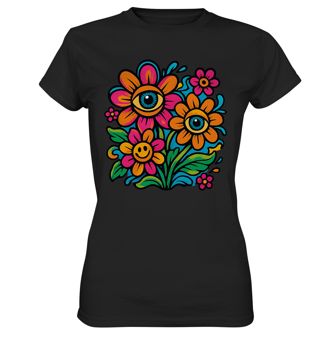 T-Shirt mit Flower-Eye-Motiv