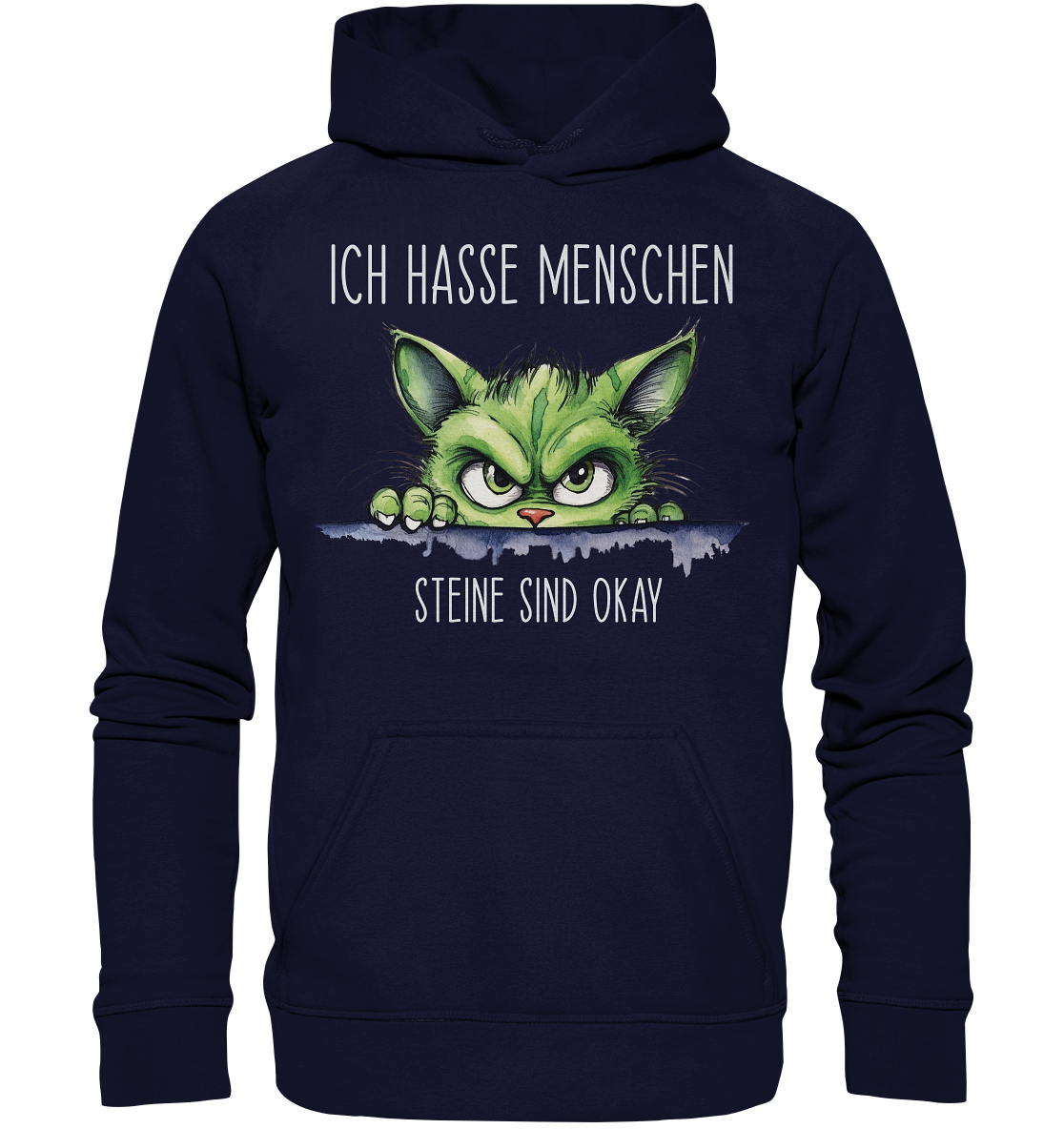 Ich hasse Menschen. Steine sind okay - Unisex Hoodie