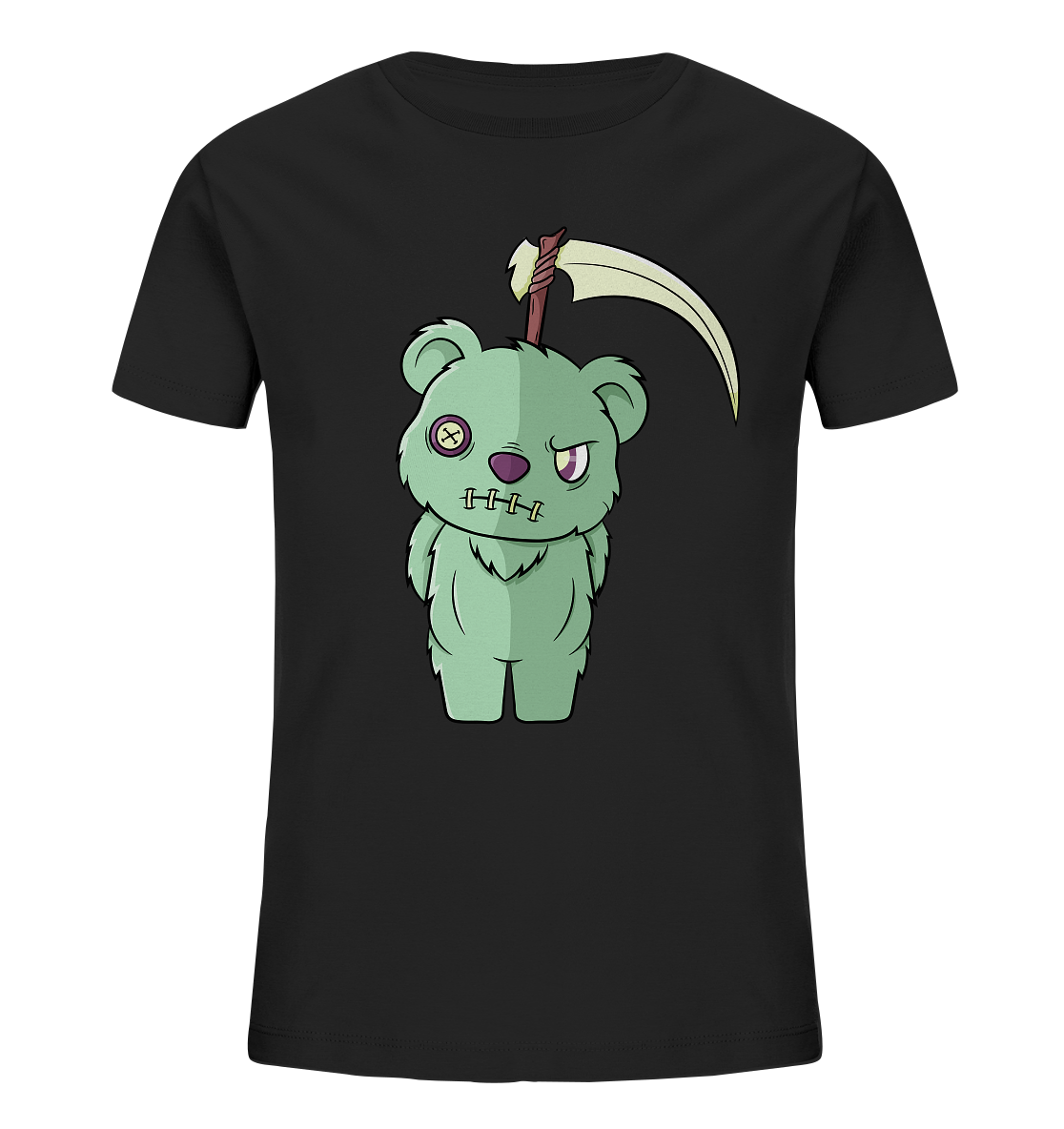 23-1136 Kawaii Green Teddy - Kids Organic Shirt