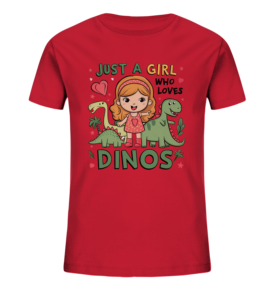 Just a Girl who loves Dinos - Dino-Shirt für Mädchen - Kids Organic Shirt