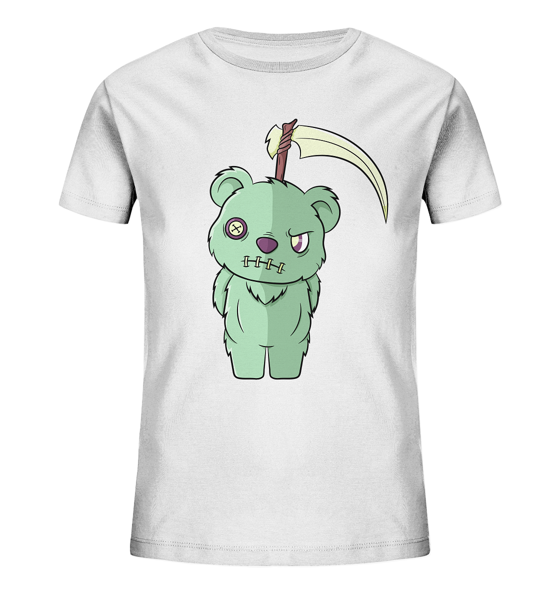 23-1136 Kawaii Green Teddy - Kids Organic Shirt