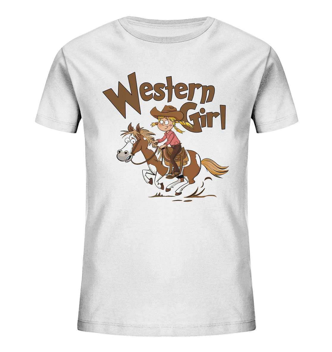 Western Girl - Shirt für kleine Westernreiterinnen mit Quarter Horse - Kids Organic Shirt