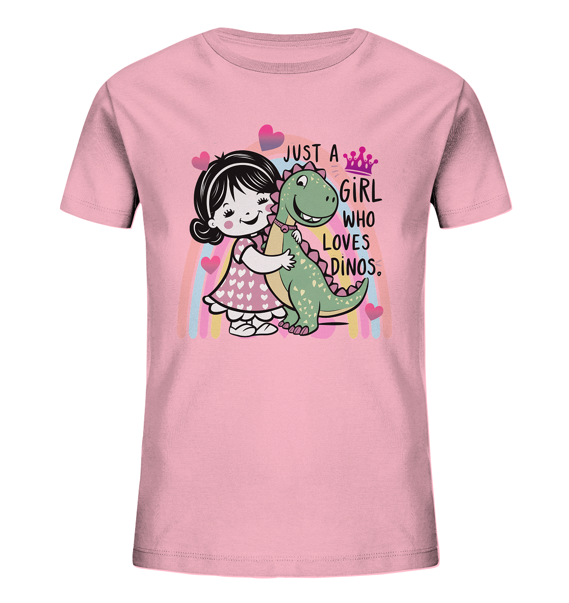 Just a Girl who loves Dinos - Dino-Shirt für Mädchen - Kids Organic Shirt