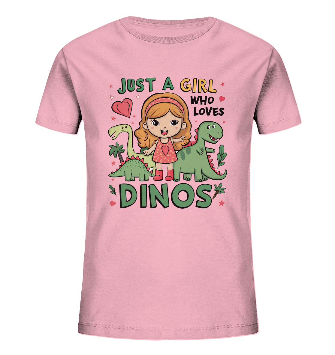 Just a Girl who loves Dinos - Dino-Shirt für Mädchen - Kids Organic Shirt