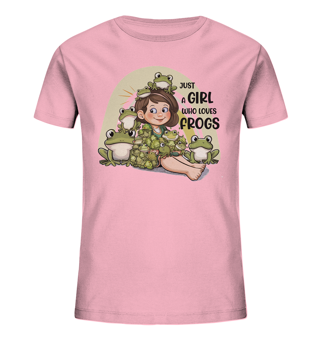 Just a girl who loves frogs - Frösche Shirt für Mädchen - Kids Organic Shirt