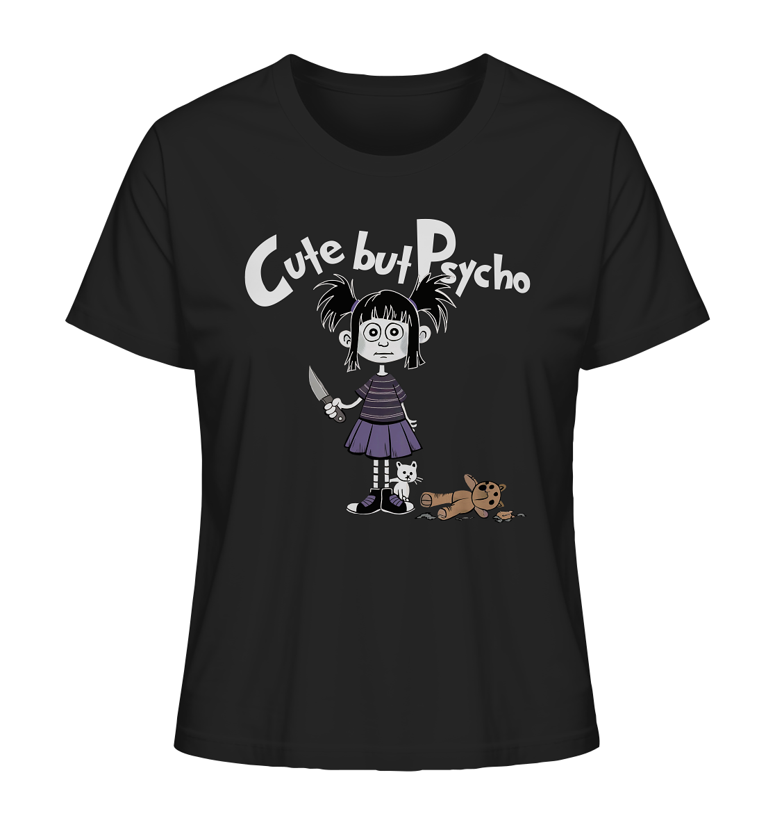 Cute but Psycho - Gothic Style - Ladies Organic Shirt
