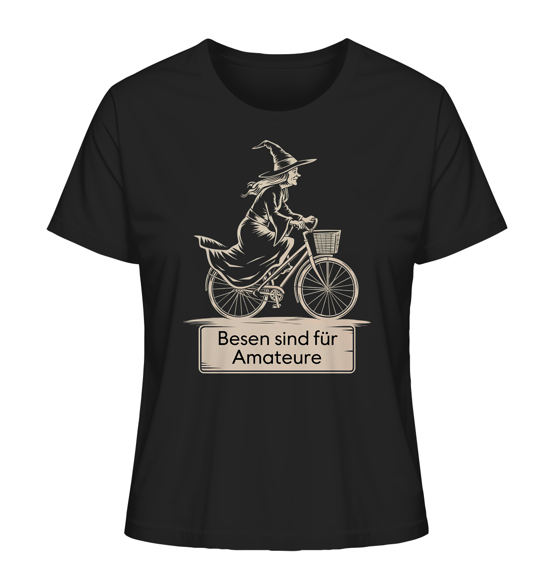 Besen sind für Amateure. Hexe auf Fahrrad. - Ladies Organic Shirt