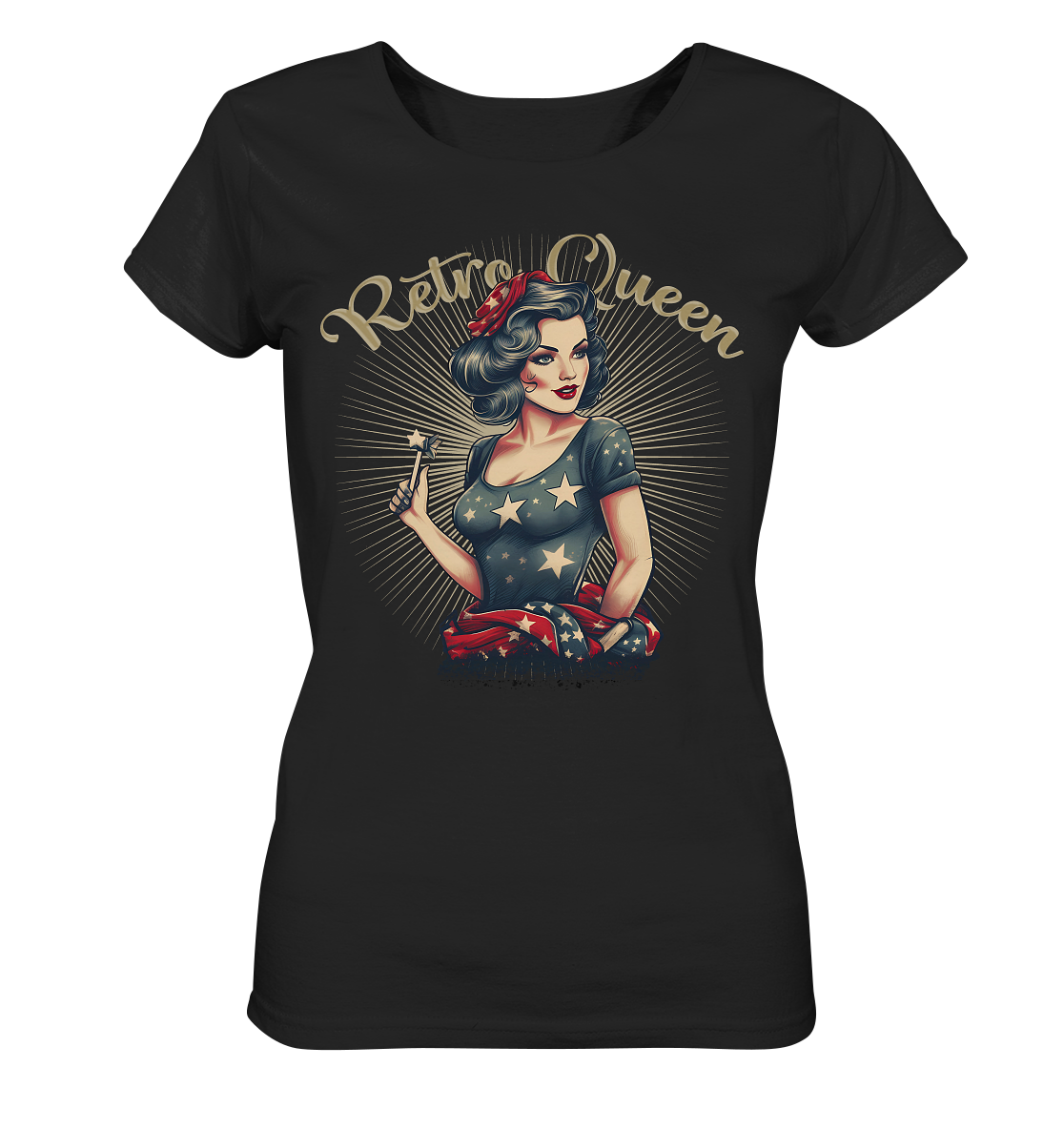 Retro Queen - Rockybill & PinUp Style - Ladies Organic Shirt