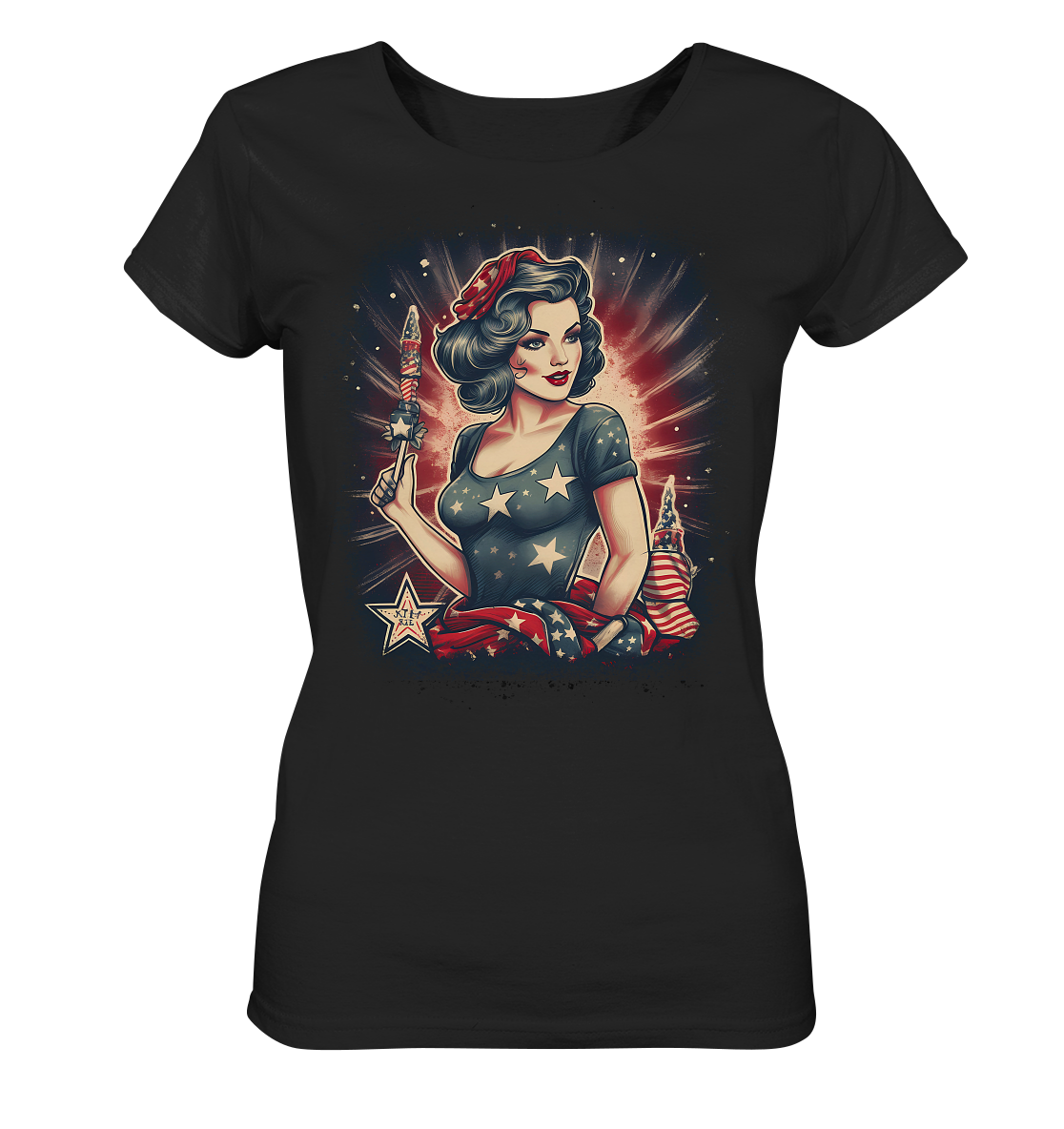 Sparkling Vintage PinUp - Ladies Organic Shirt