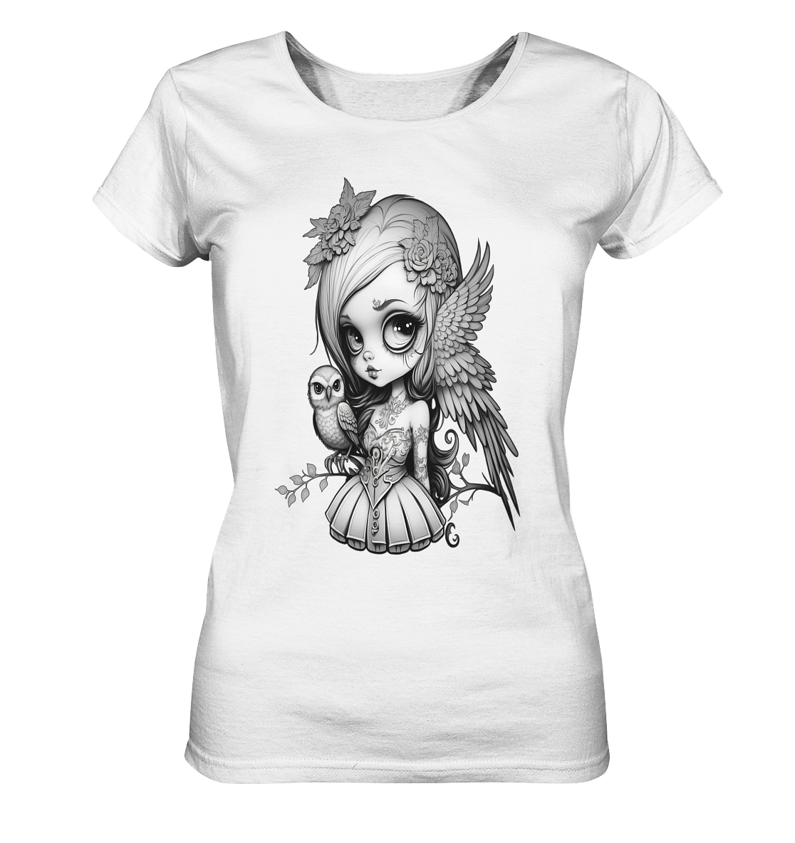 Manga Doll Owl - Ladies Organic Shirt