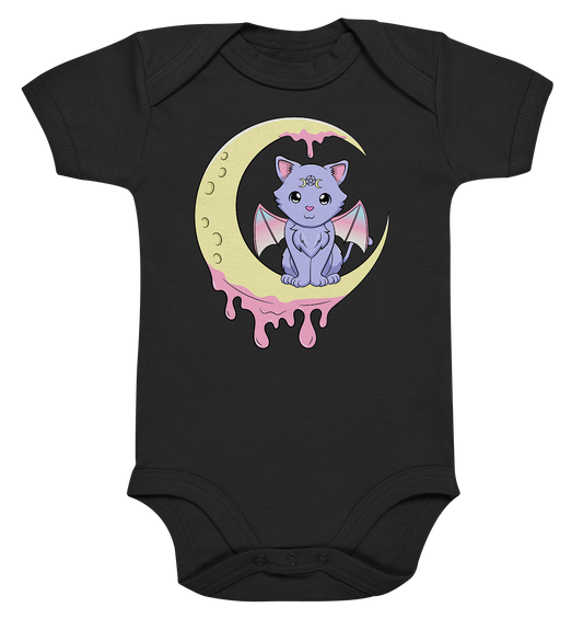 Kawaii Moon Cat - Organic Baby Bodysuite