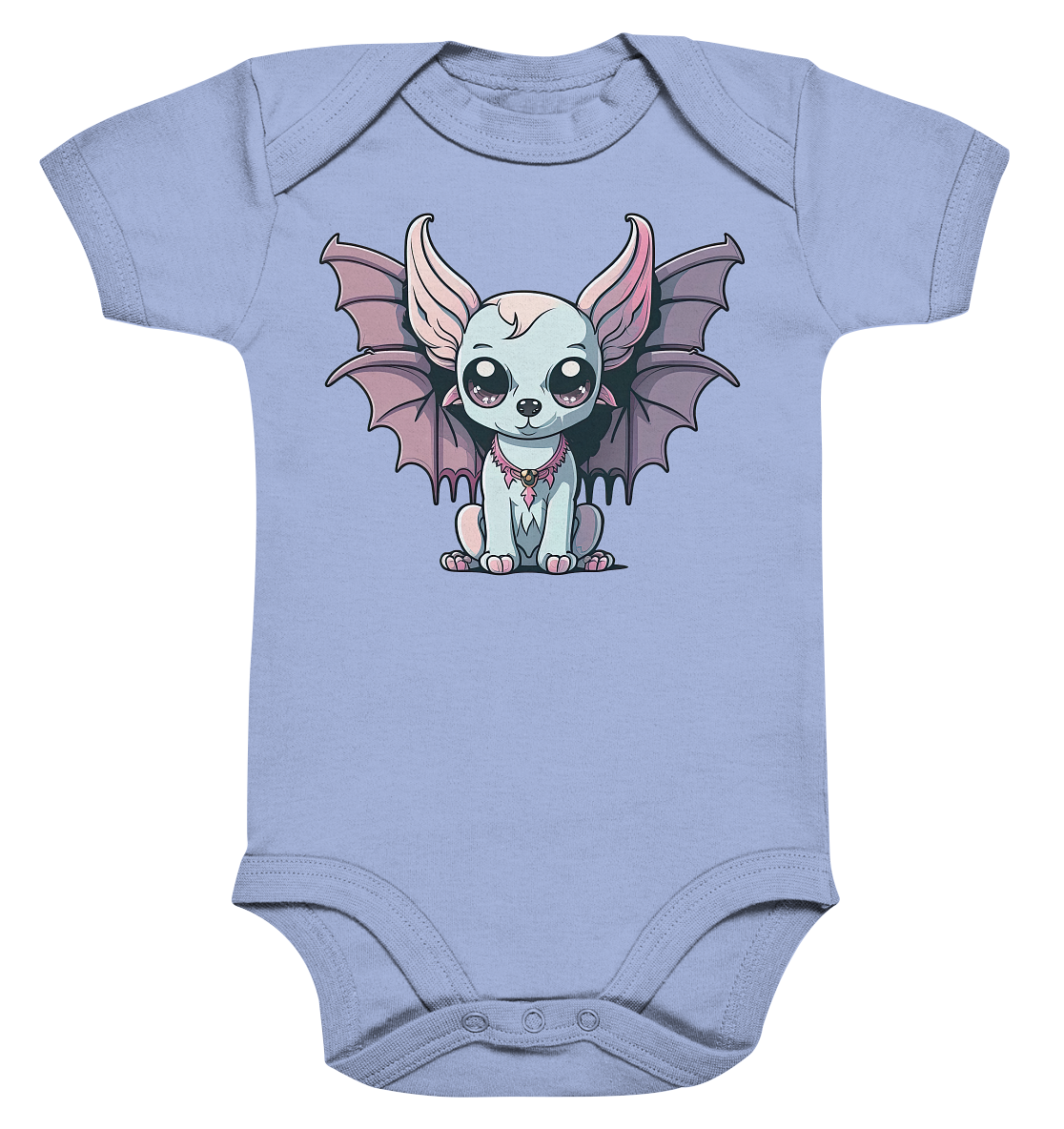 23-1153 Kawaii Demon Dog - Organic Baby Bodysuite