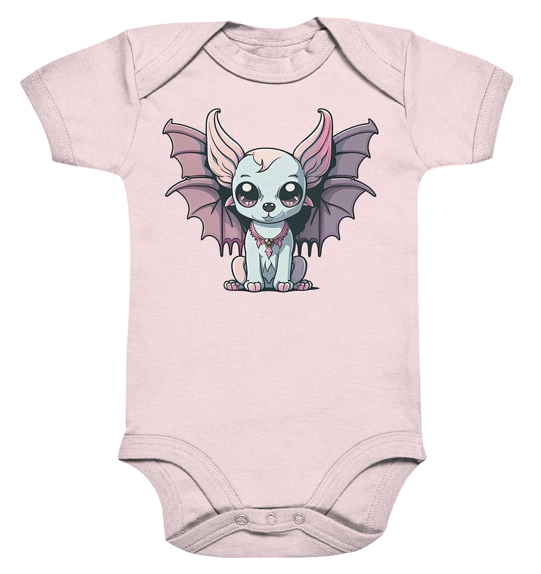 23-1153 Kawaii Demon Dog - Organic Baby Bodysuite
