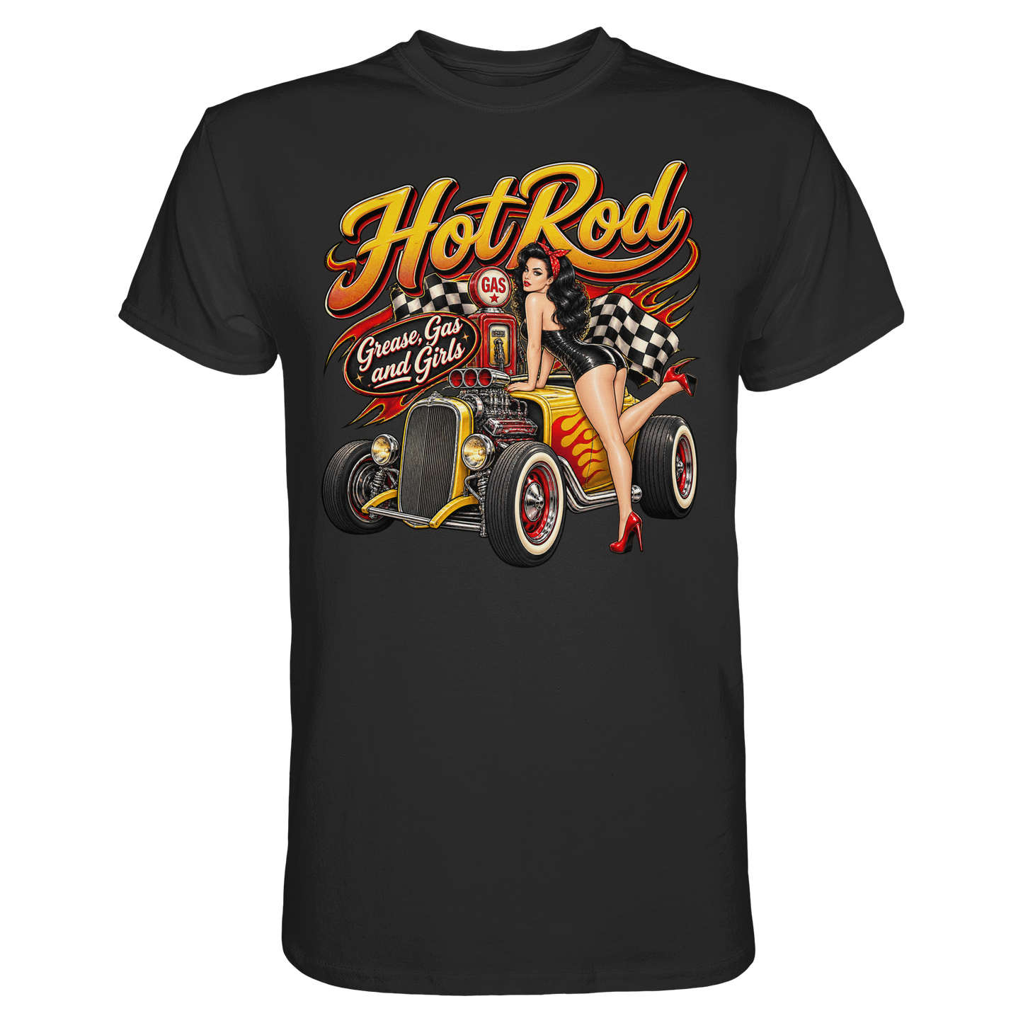 Hot Rod Pinup Rockabilly - T-Shirt