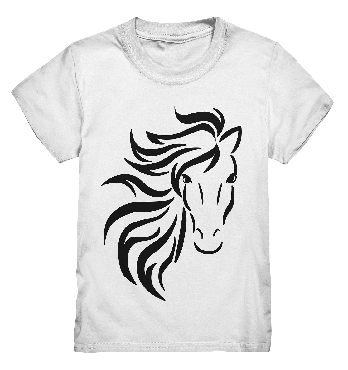 Wild Hose. Wildes Pferd. weiß-schwarz - Kids Premium Shirt