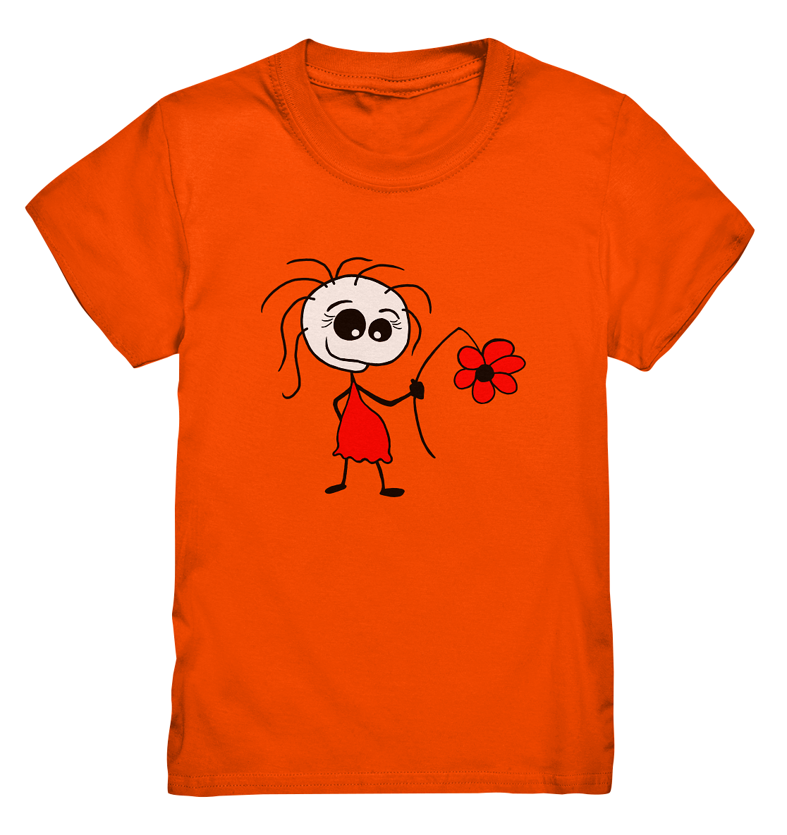 Mädchen mit Blume. süß niedlich - Kids Premium Shirt