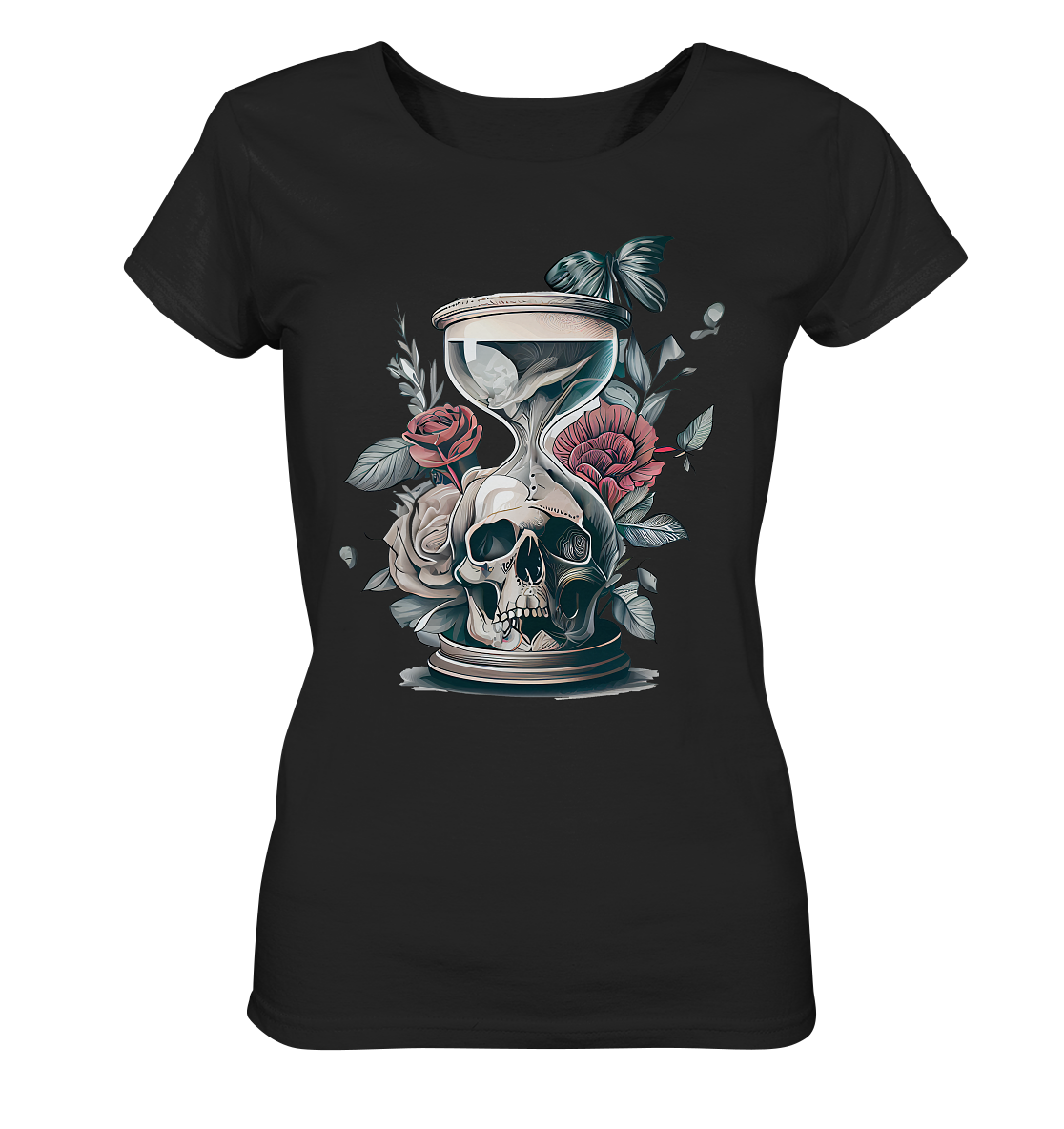 Waste Time. Skull - Ladies Organic Shirt
