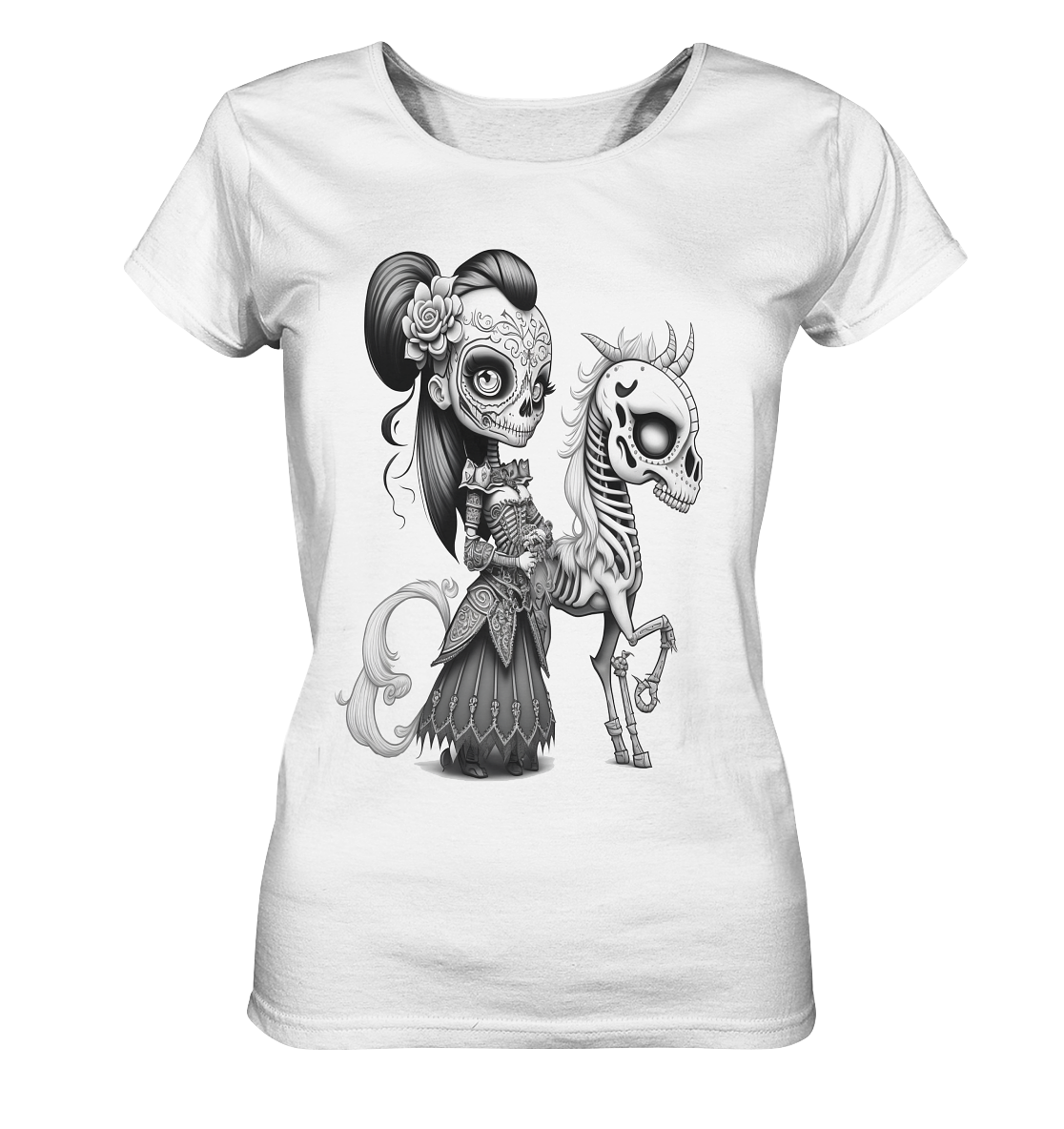 Goth Lady with a horse - Ladies Organic Shirt