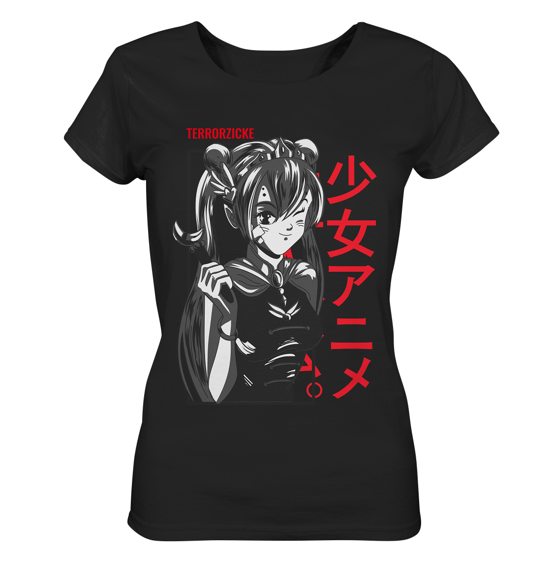 TerrorZicke Manga Anime Dark Woman - Ladies Organic Shirt