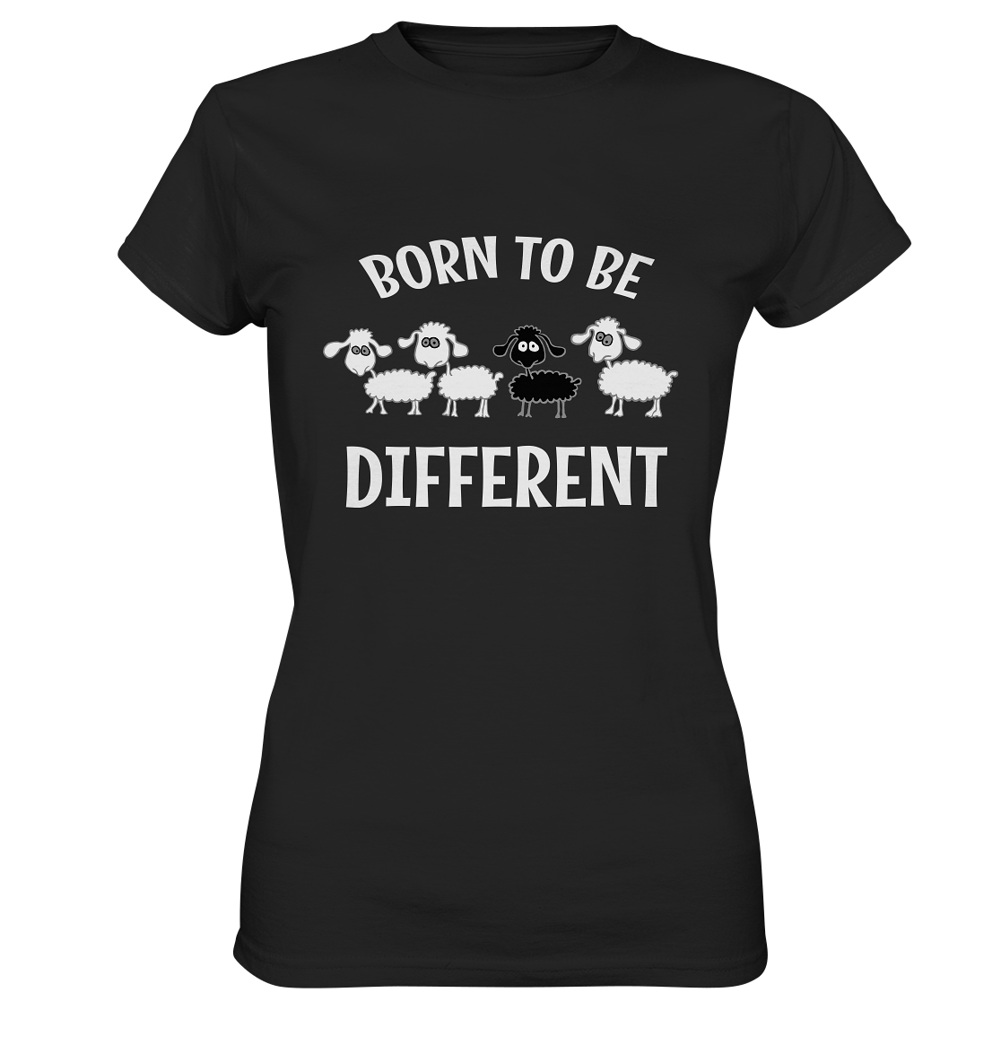 Born to be different. Schwarzes Schaf - Ladies Premium Shirt