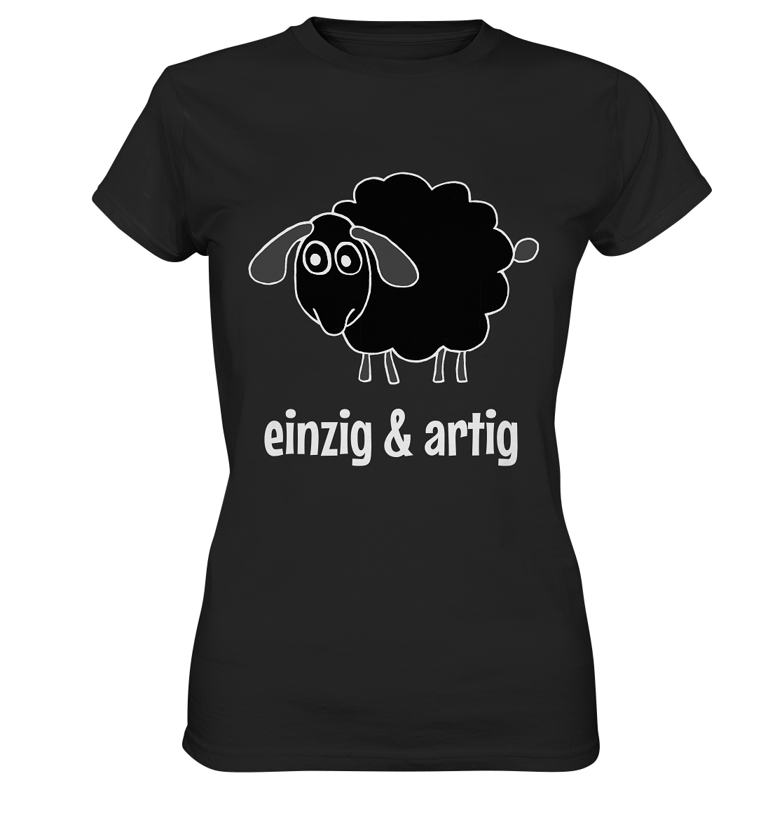 Einzig & artig. Einzigartig! Schwarzes Schaf - Ladies Premium Shirt