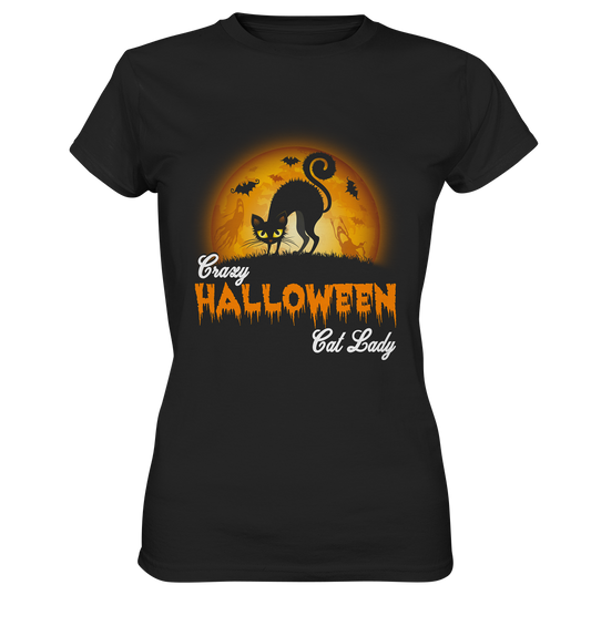 Crazy Halloween Cat Lady. Katzen  - Ladies Premium Shirt