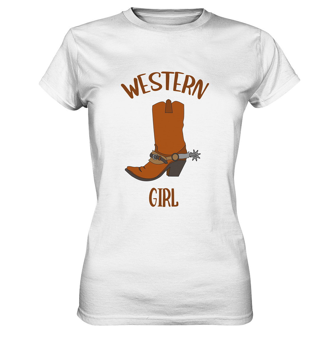 Western Girl Stiefel mit Sporen - Ladies Premium Shirt