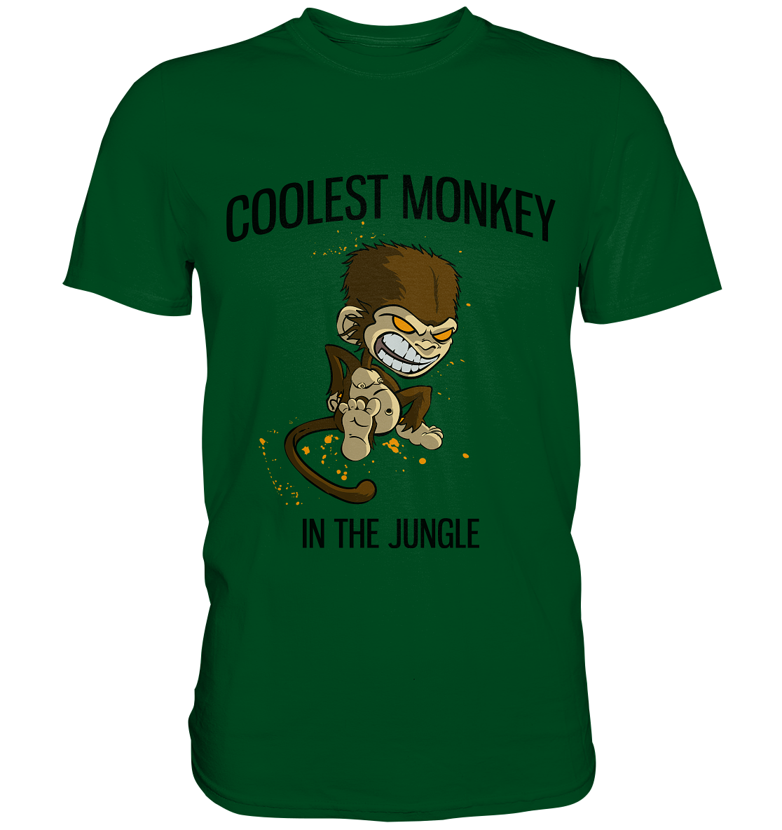 Coolest Monkey in the Jungle. Cooler Affe. Dschungel - Unisex -Premium Shirt