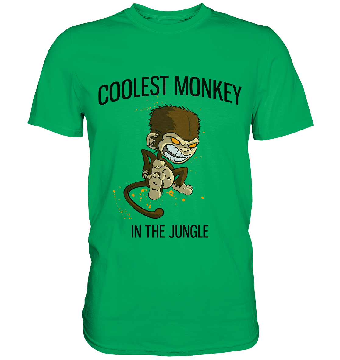 Coolest Monkey in the Jungle. Cooler Affe. Dschungel - Unisex -Premium Shirt