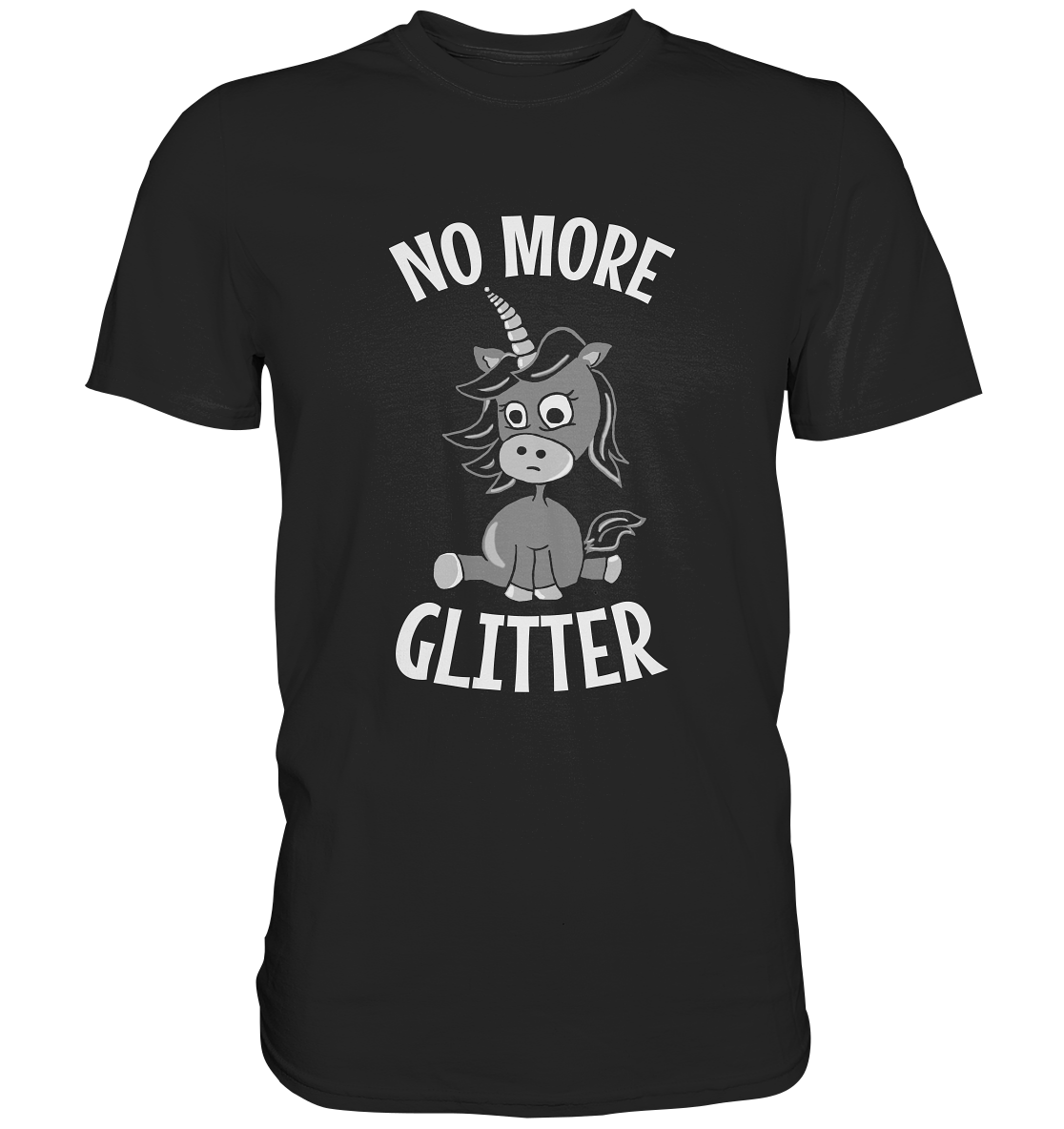 No more glitter! Gothicorn schwarzes Einhorn - Premium Shirt