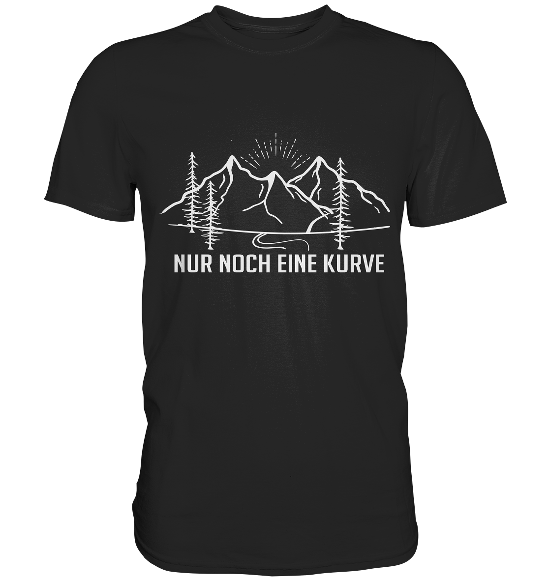 Nur noch eine Kurve. Wandern - Premium Shirt