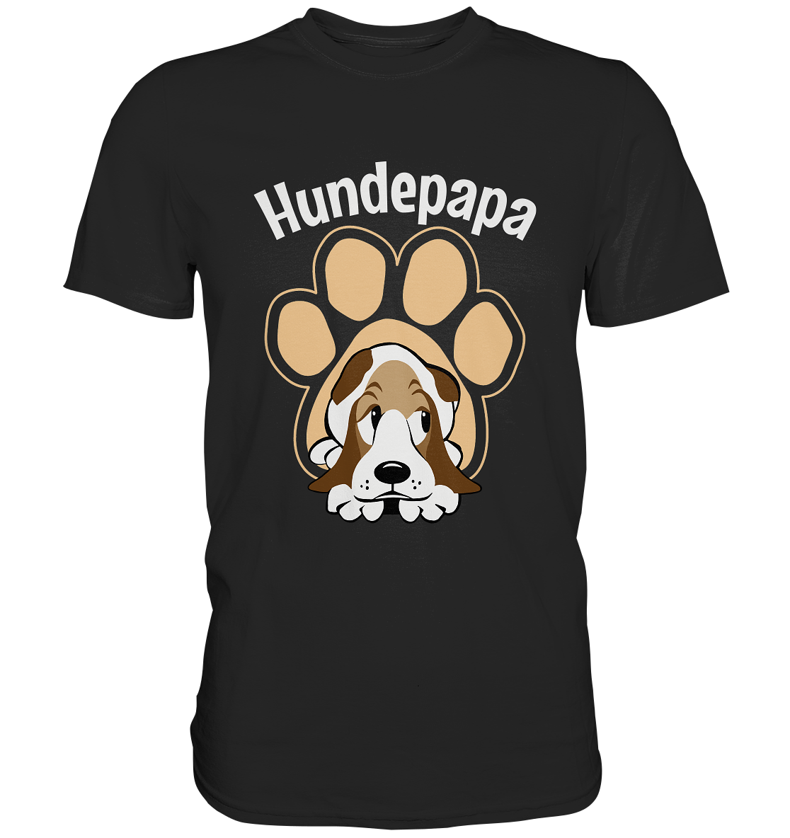 Hundepapa. Hunde Pfote - Premium Shirt