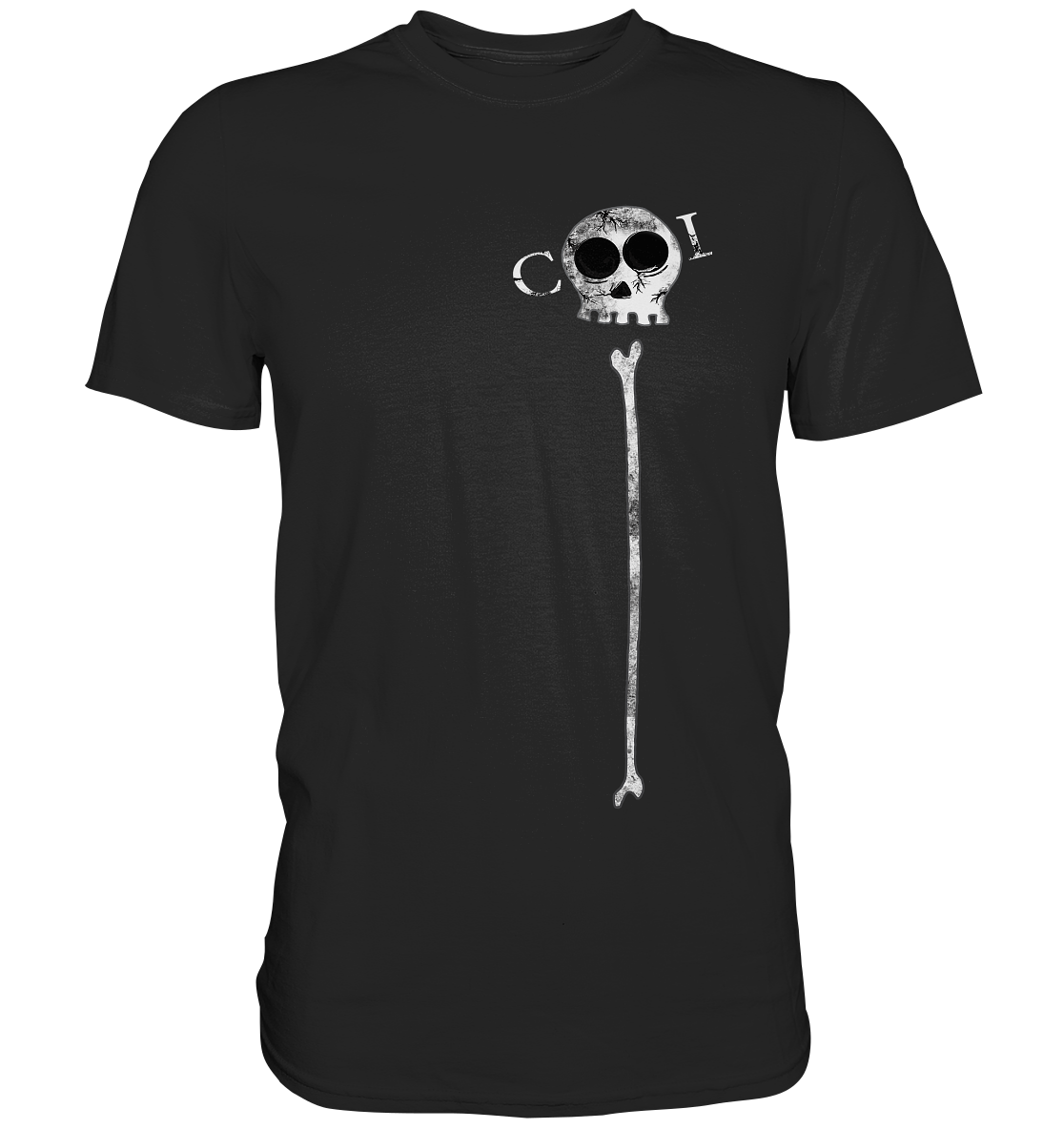 Cool Skull mit Knochen - Premium Shirt