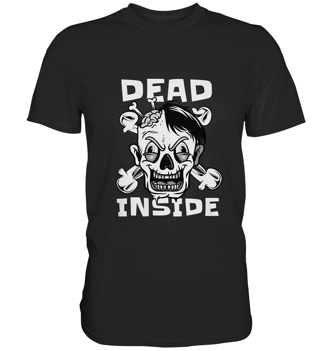 Dead Inside. Crazy Skully Gothic - Premium Shirt