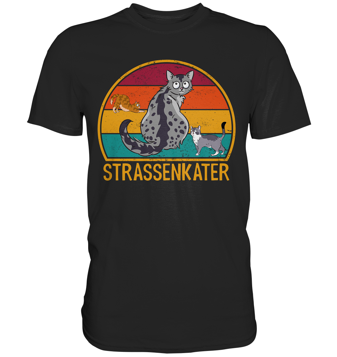 Straßenkater. Katzen - Premium Shirt