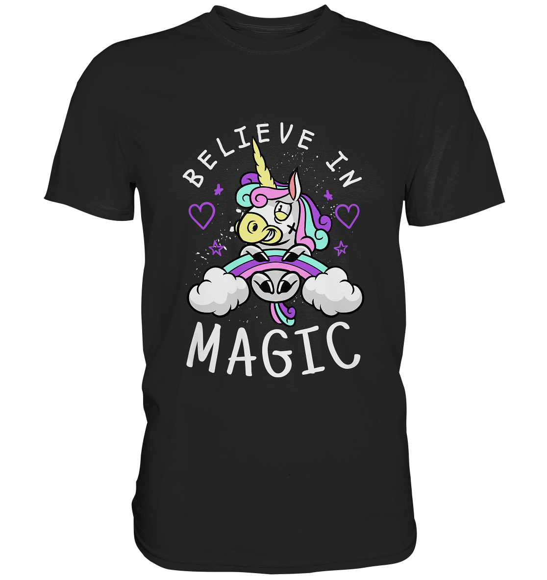 Believe in Magic. Einhorn. Magie Zauber - Unisex Premium Shirt