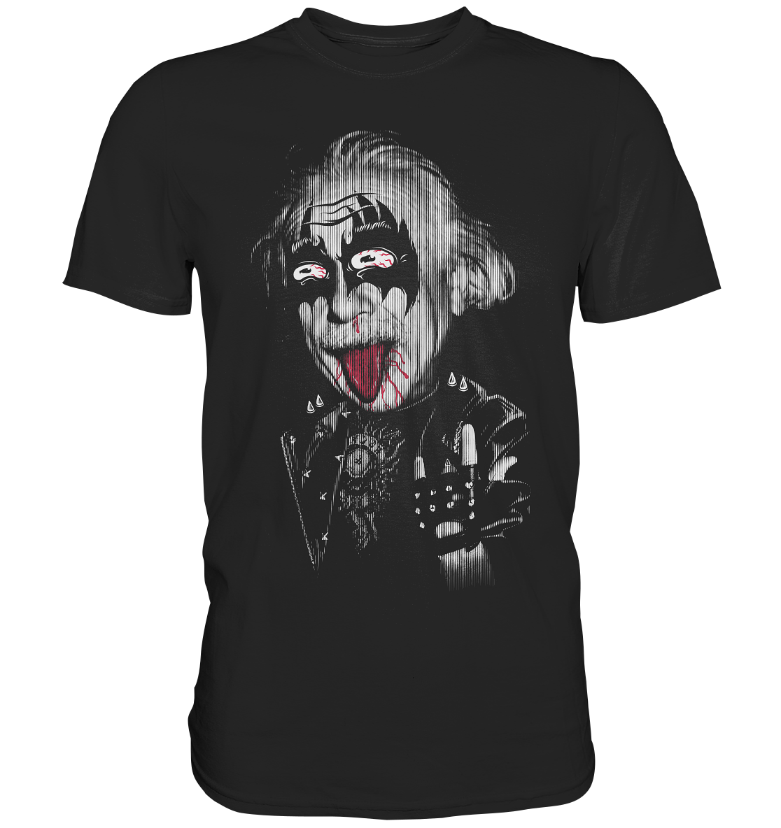 Albert Rockstein. Heavy Metal Einstein - Premium Shirt