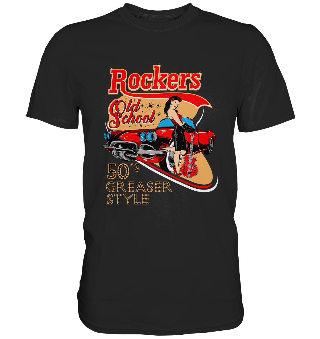 Rockers Old School 50s Greaser Style - Premium Shirt