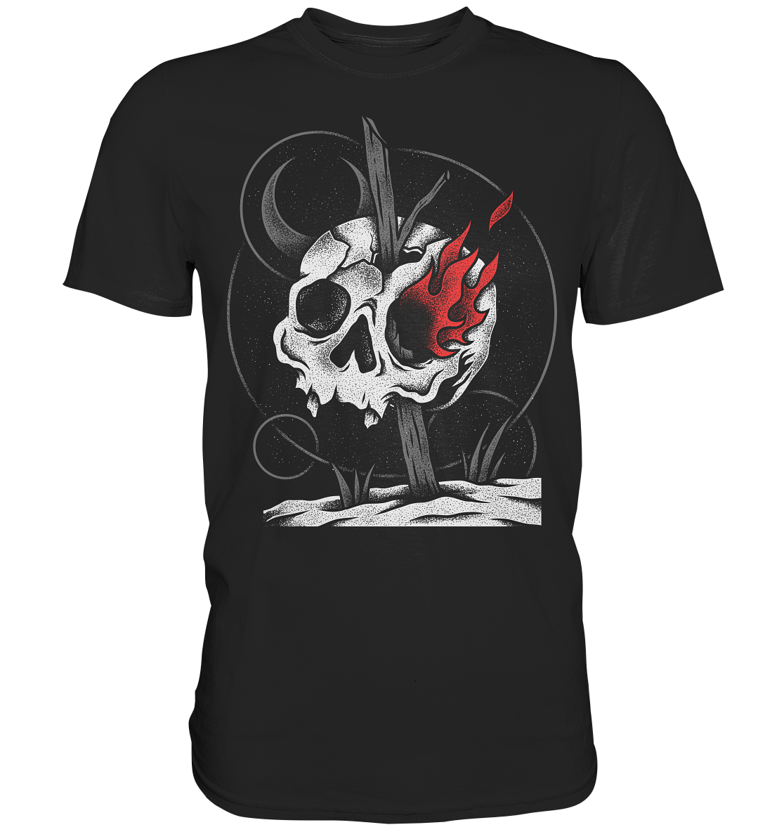 Skull Destroy. Gothic Art - Premium Shirt