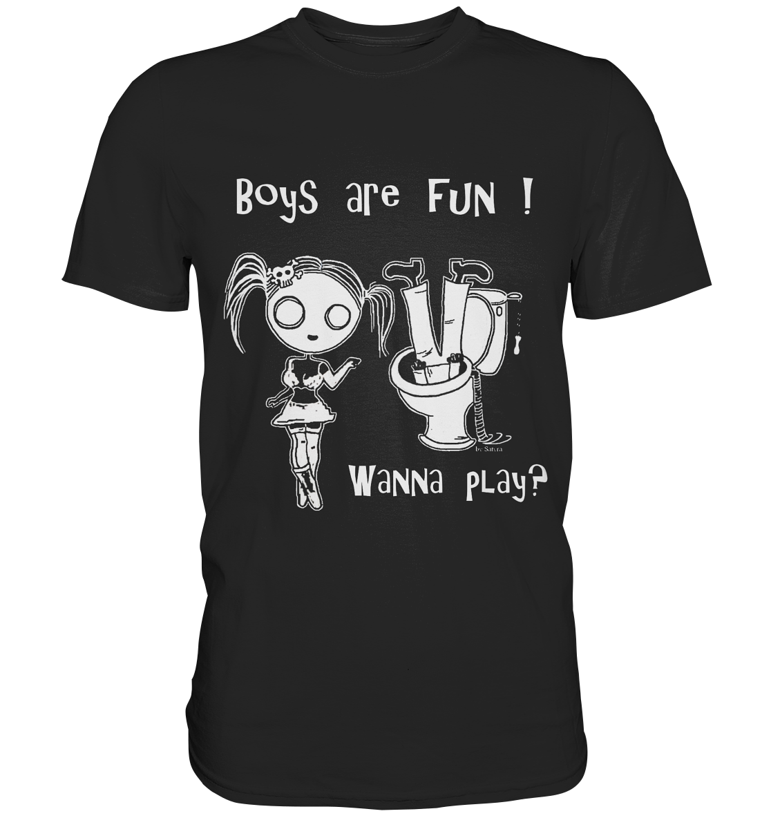 Boys are fun! Wanna play? - Premium T-Shirt