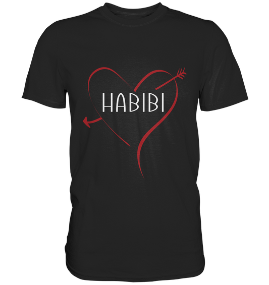Arabisch: Habibi Schatz Liebling... mit Herz - Unisex Premium Shirt