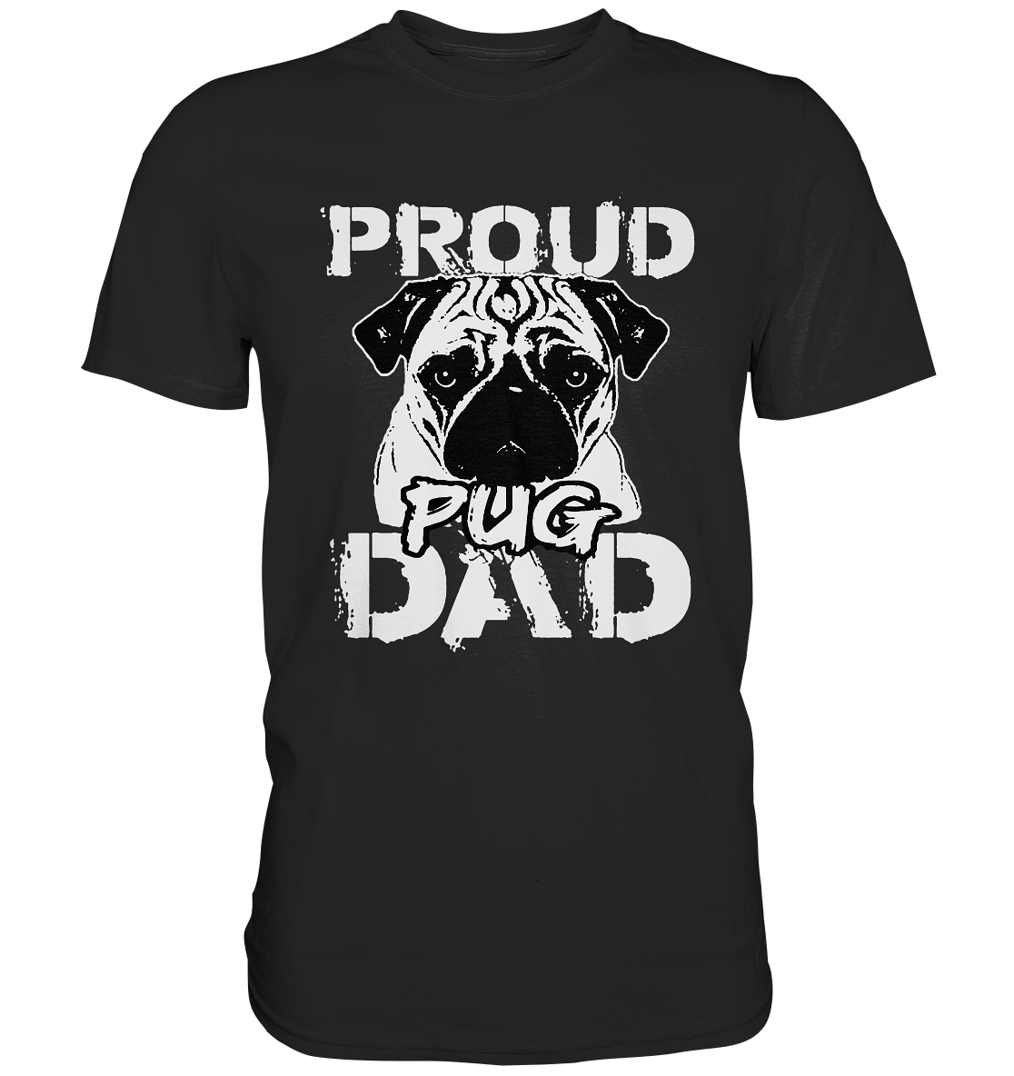 Hundepapa. Proud Pug Dad. Mops Hunde - Premium Shirt