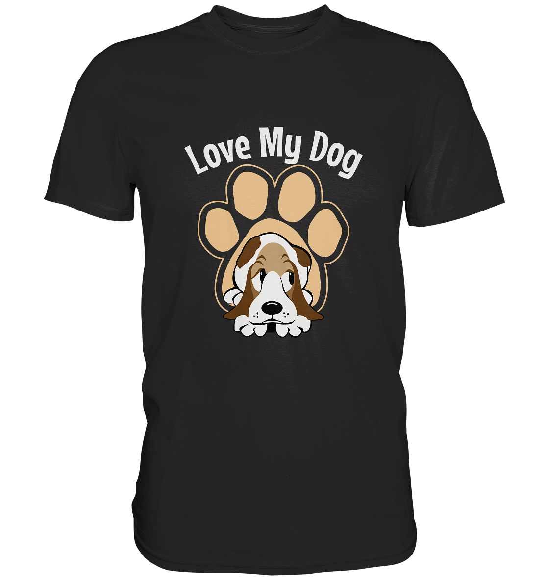 Love my Dog. Hunde Hundeliebe Pfote - Premium Shirt