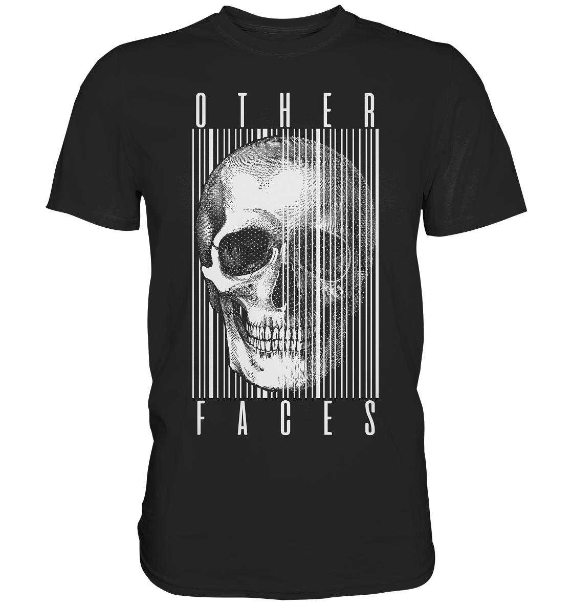 Other Faces. Skull Gothic Art - Premium Shirt