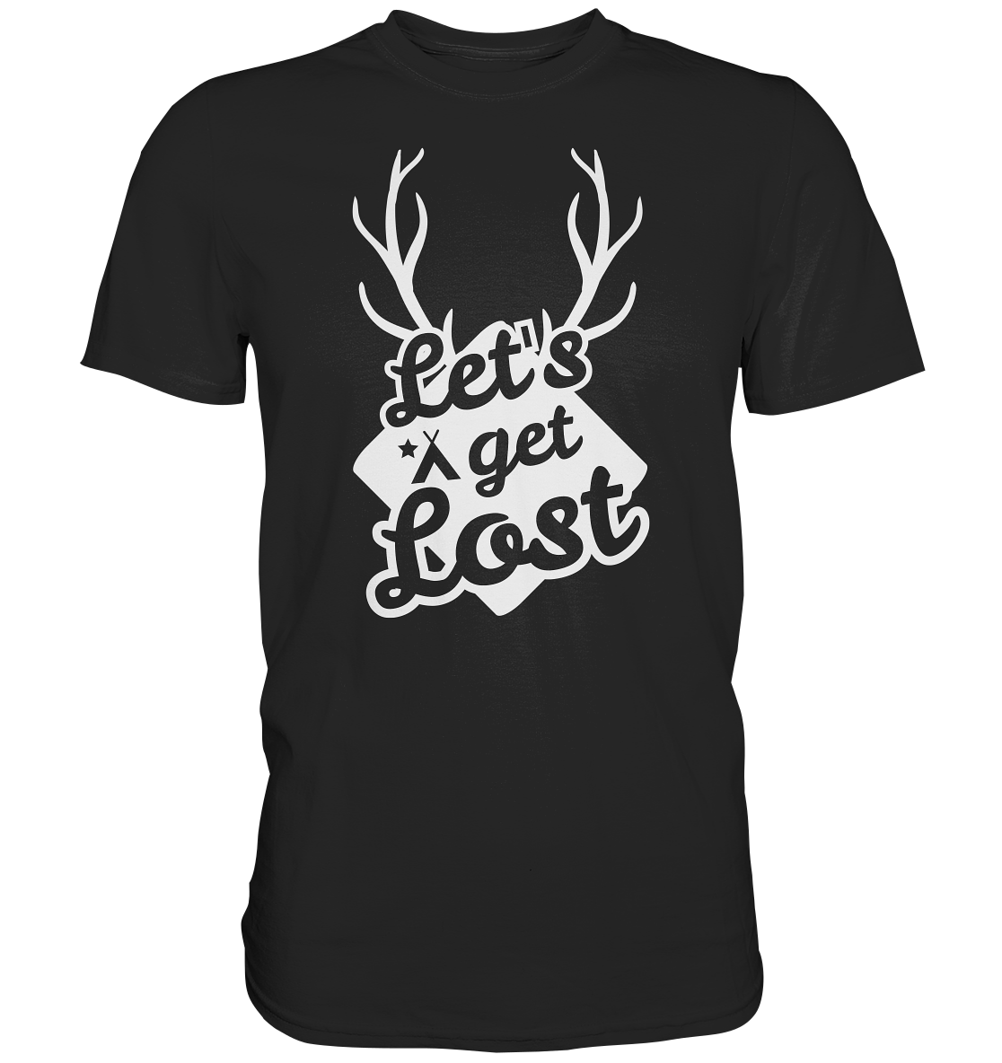 Let´s get lost. Camping. Wandern - Premium Shirt