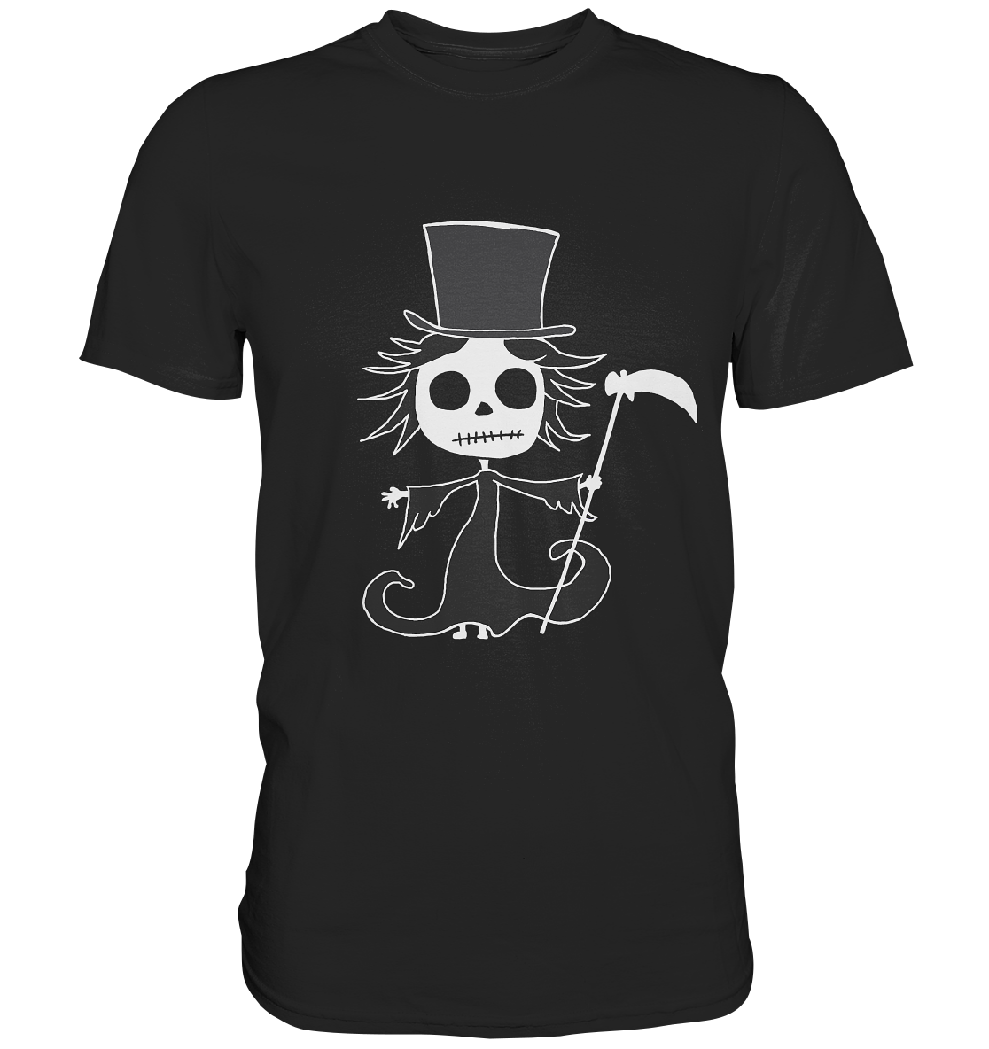 Kleines Sensemädchen. Gothic Sensemann - Premium Shirt